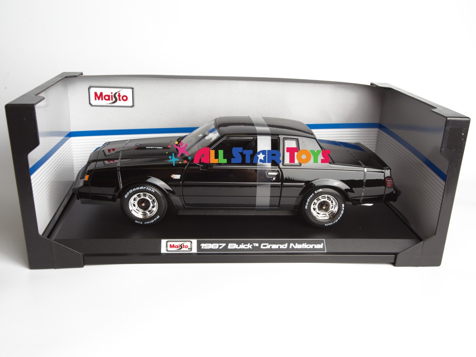 1987 BUICK REGAL GRAND NATIONAL BLACK 1/18 DIECAST MODEL CAR MAISTO 31479