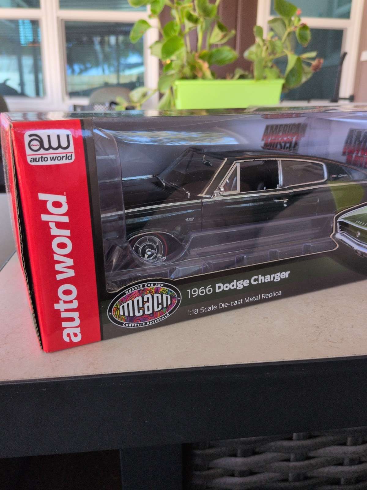 AutoWorld 1/18 1966 Dodge Charger GREEN AMM 1320 Limited EditionCollector Grade