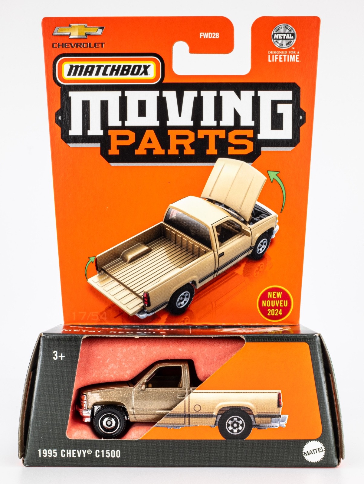2024 Matchbox Moving Parts #17 1995 Chevy® C1500 GOLD BEIGE METALLIC | FSC