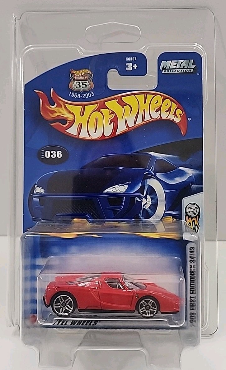 Hot Wheels 2003 First Editions Enzo Ferrari In Protector #24/42 Collector #036