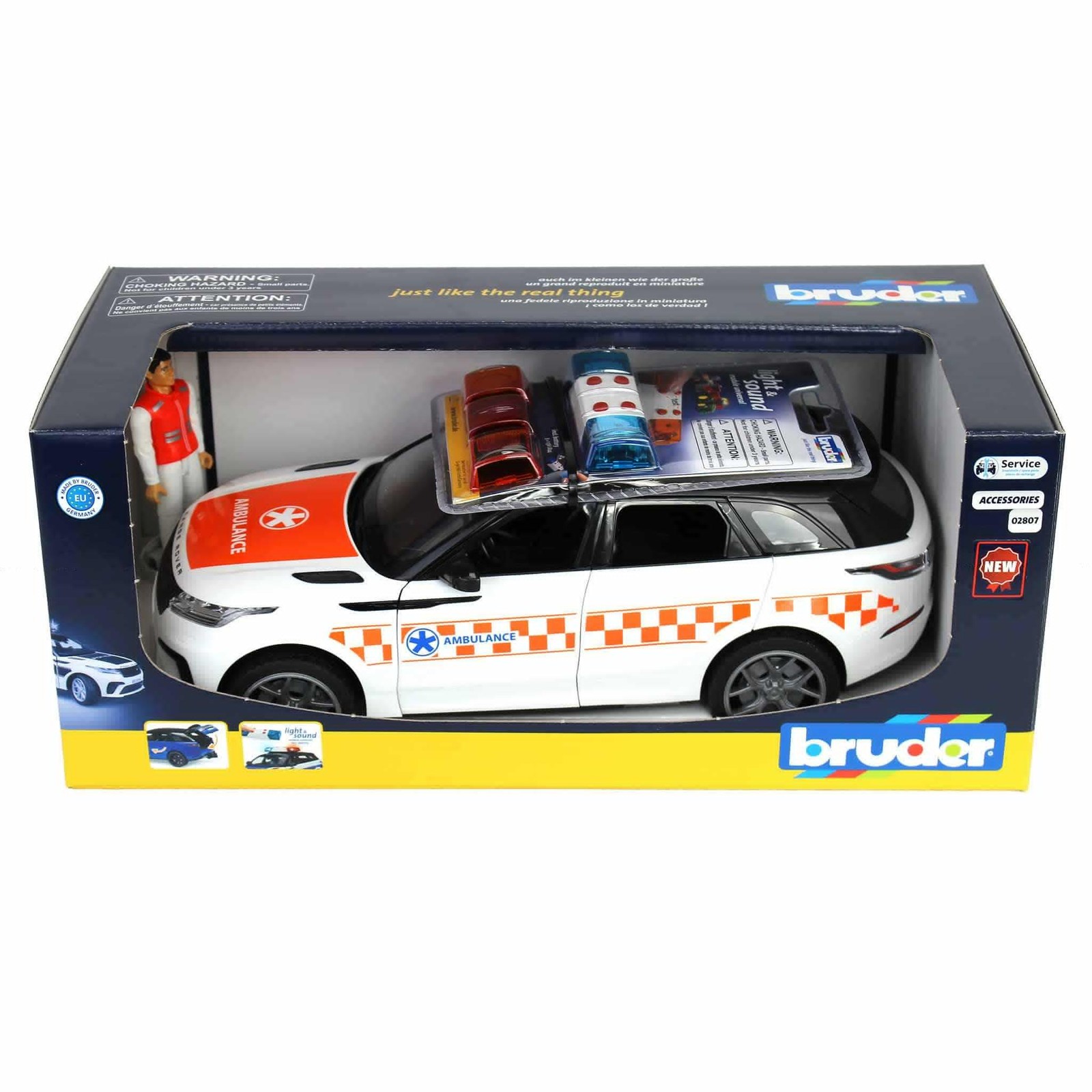 Bruder 1/16 Range Rover Velar Emergency Vehicle with Driver 02885
