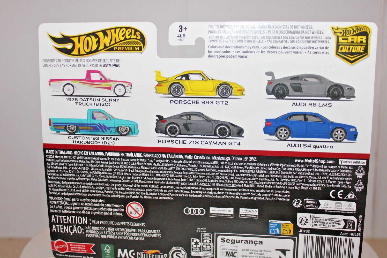 Hot Wheels Premium Car Culture Twin Pack – Audi – S4 Quattro & R8 LMS