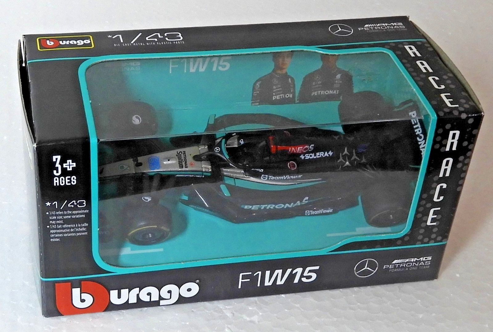 2024 #44 Lewis Hamilton Petronas Mercedes F1W15 1/43 Bburago Formula1 F1 Diecast