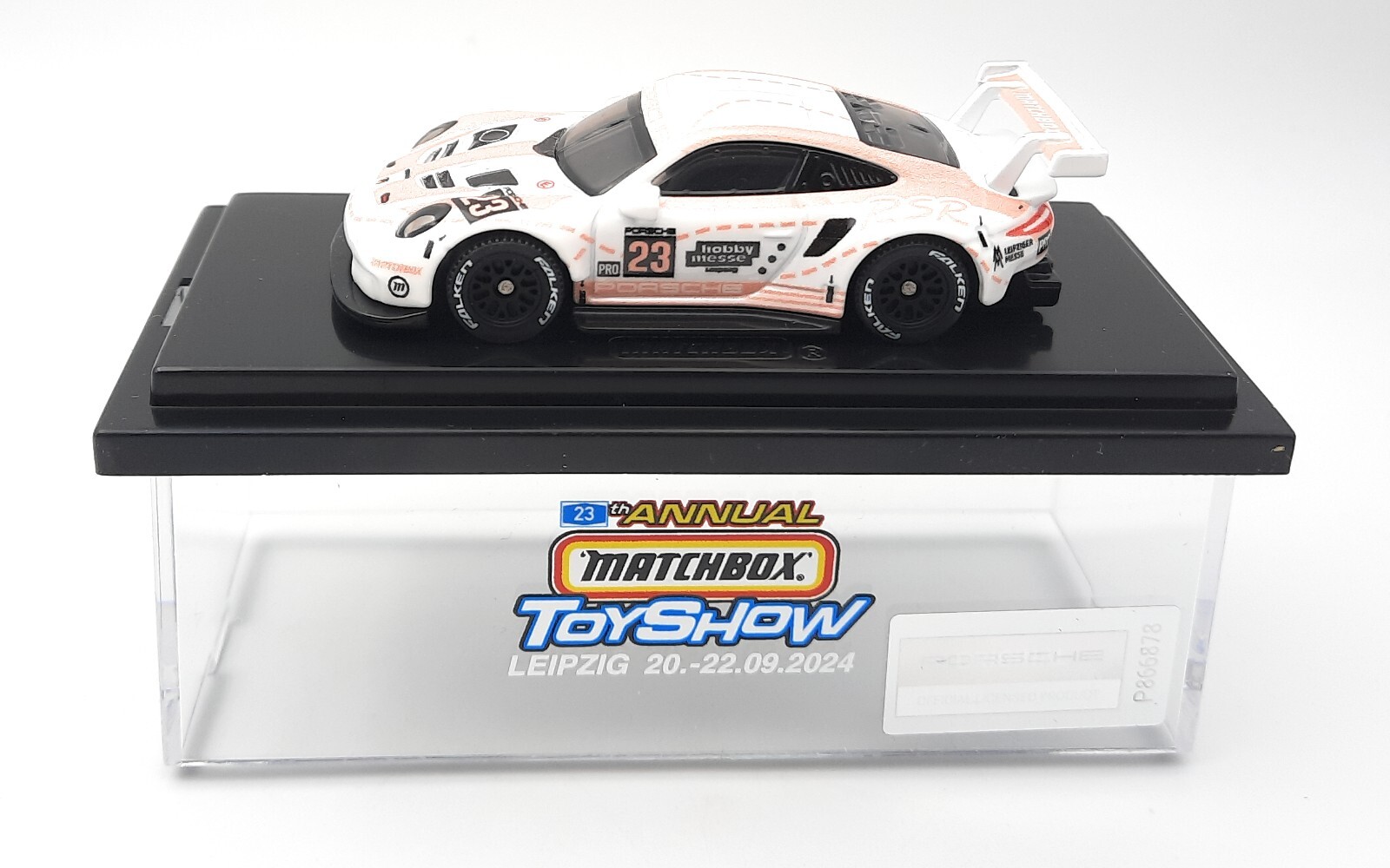 Matchbox Superfast Porsche 911 RSR white Leipzig Toy Fair 2024 Dinner. 1 of 250