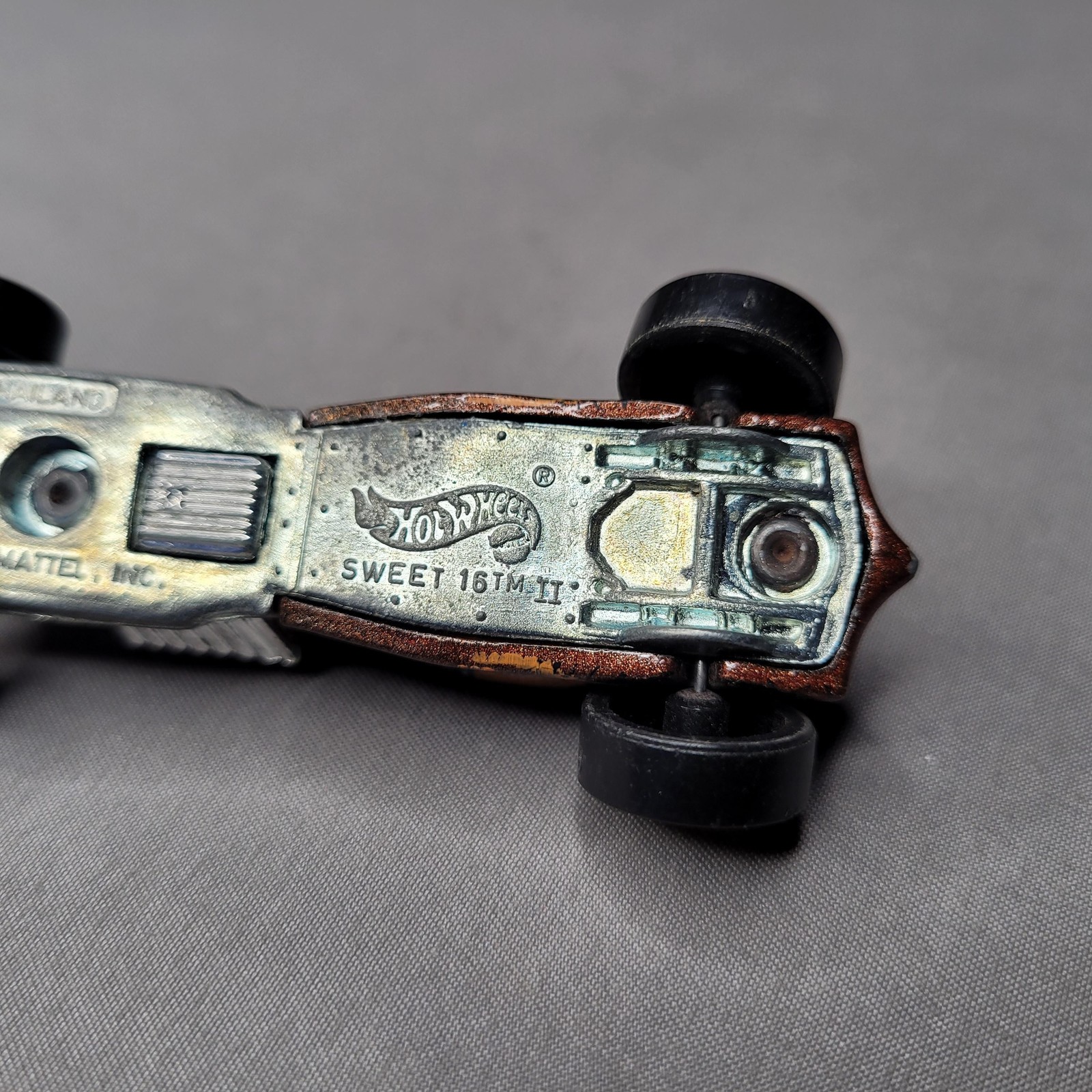 Vintage 1997 Hot Wheels Sweet 16 II Brown Black Widow Dragster Diecast Car Loose