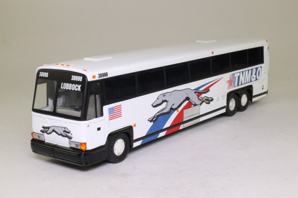 Rare Corgi MCI-102 DL3 TNM&O Greyhound Bus 1:50 Scale with mirrors & ID-NIB!