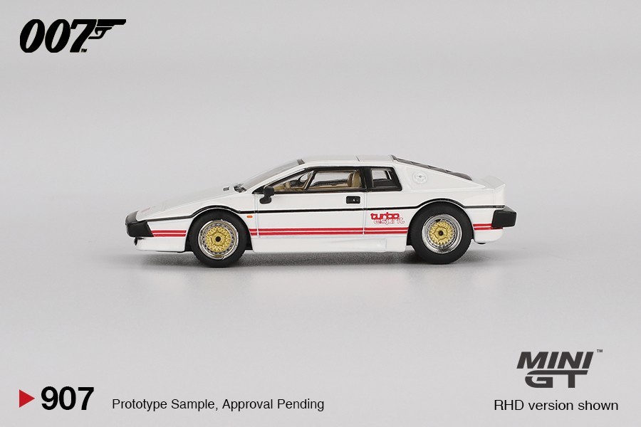 MINI GT 907 Lotus Esprit Turbo White ” For Your Eyes Only ” 1/64 New Diecast Car