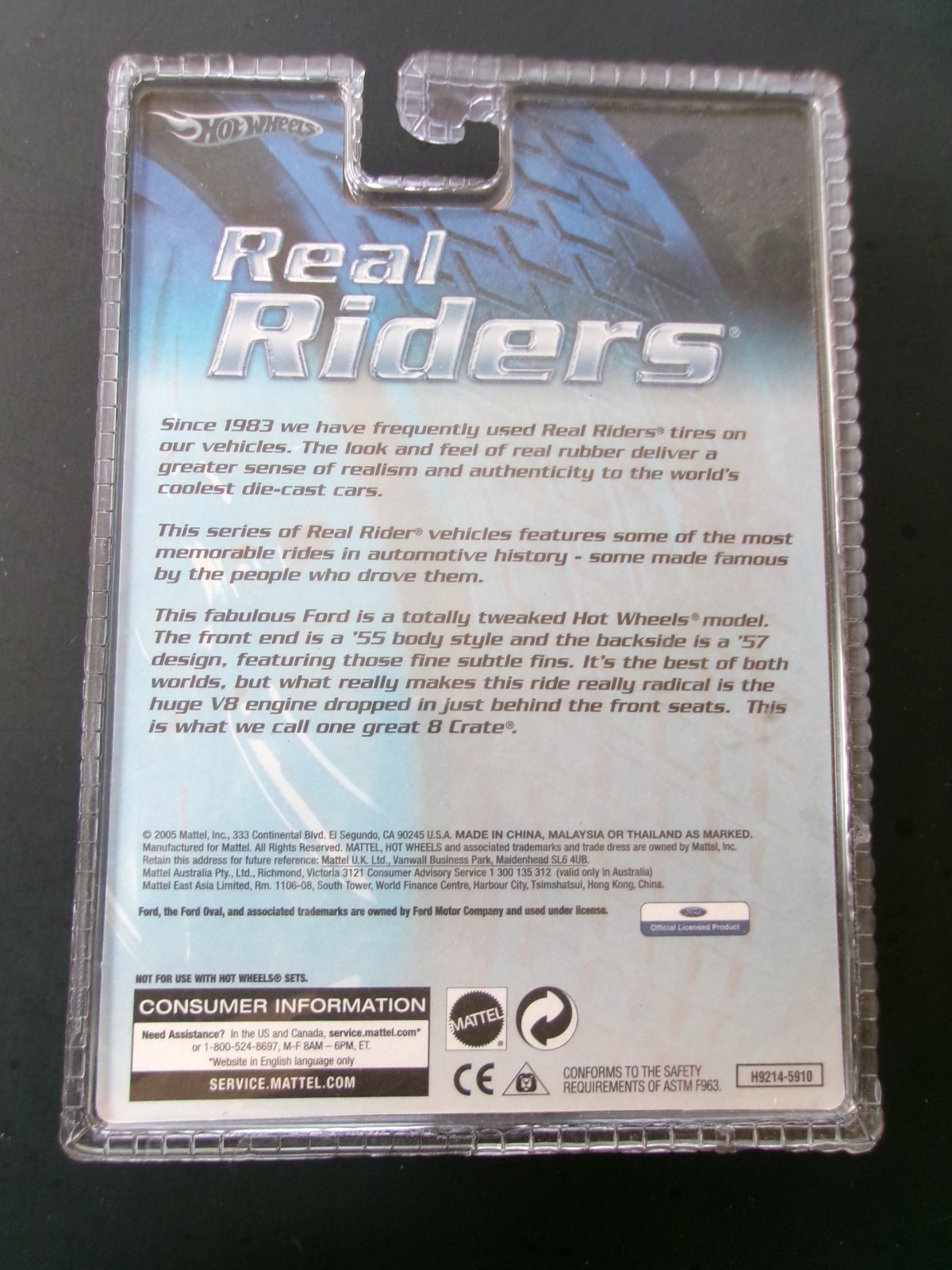 Hot Wheels-2005-Real Riders Series-1950’s Ford Truck w/factory case