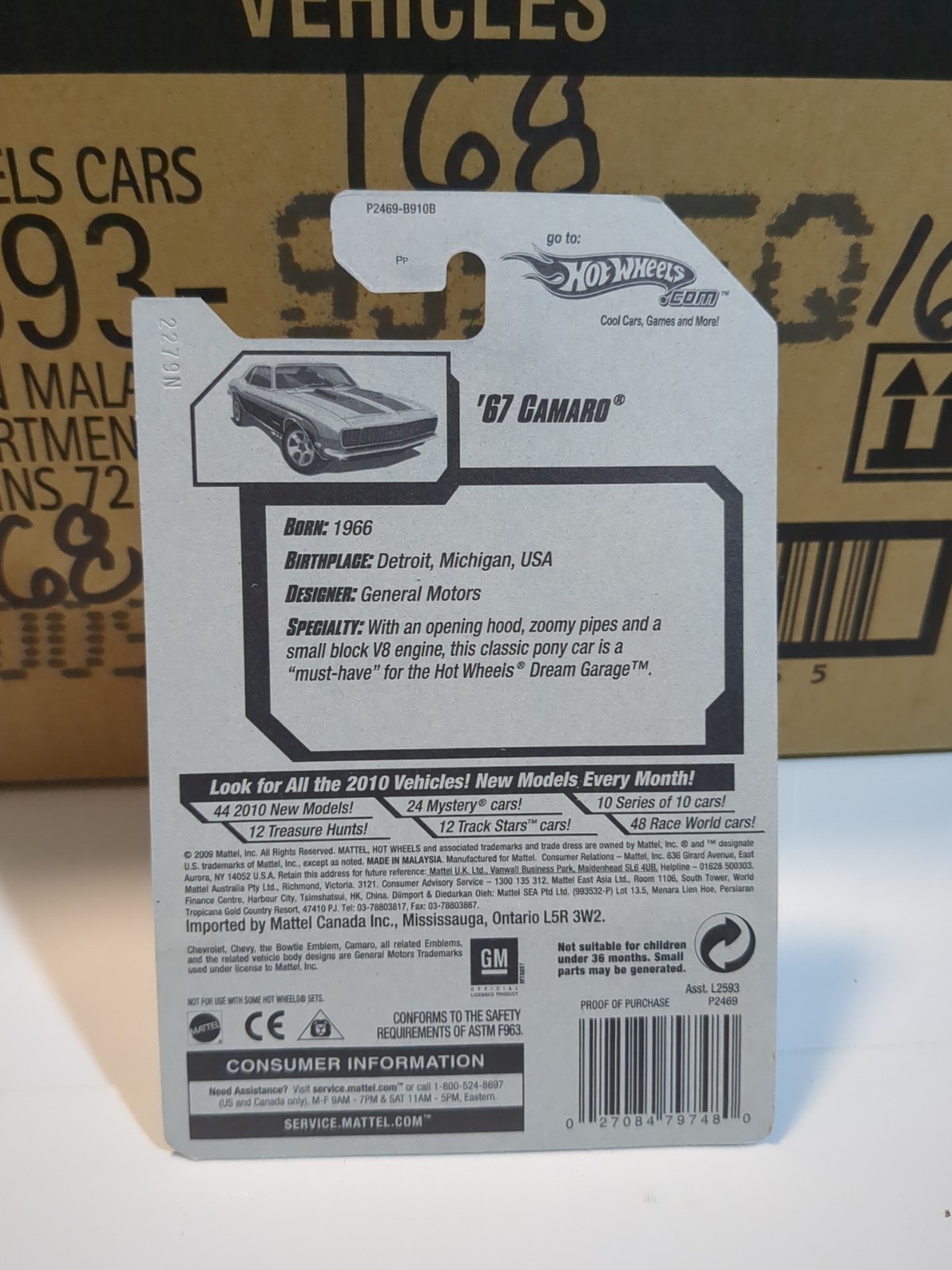 HOT WHEELS 2009 DREAM GARAGE SERIES 67 CAMARO KMART COLOR EXCLUSIVE
