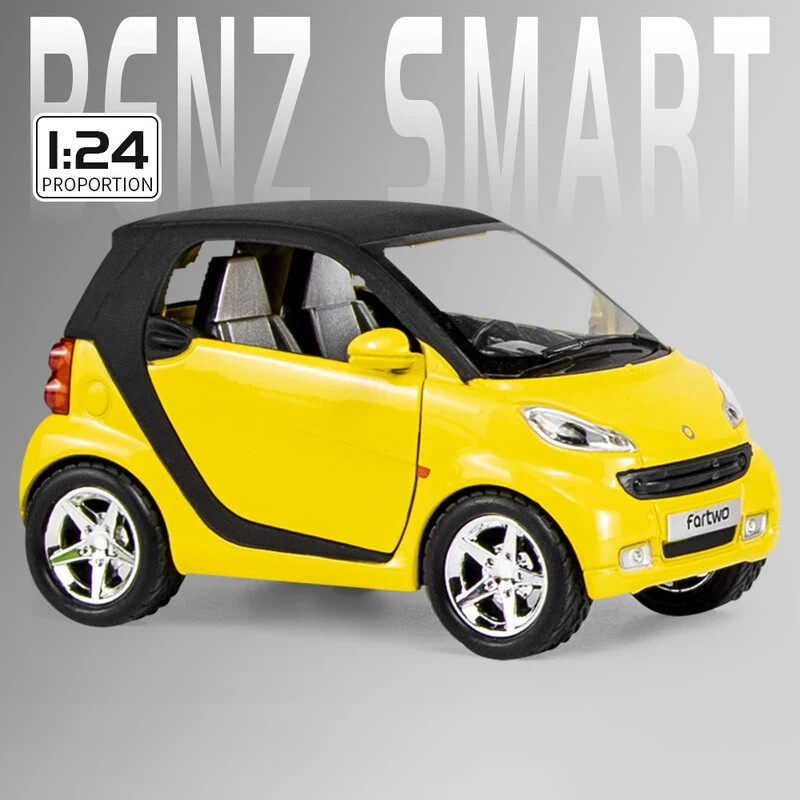 1:24 Car Smart Fortwo Alloy Metal Diecast Vehicle Toy Car Model Metal Car Toys