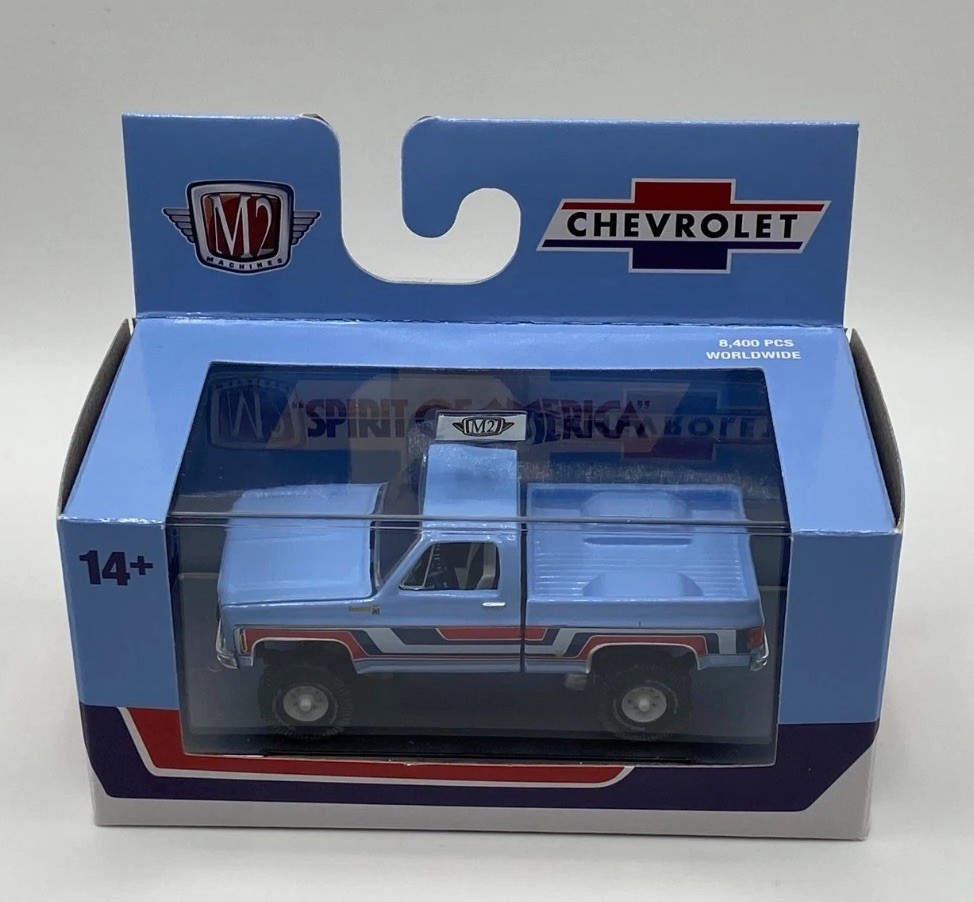 M2 Machines 1976 Chevy K-10 Spirit of 76 4×4 Blue