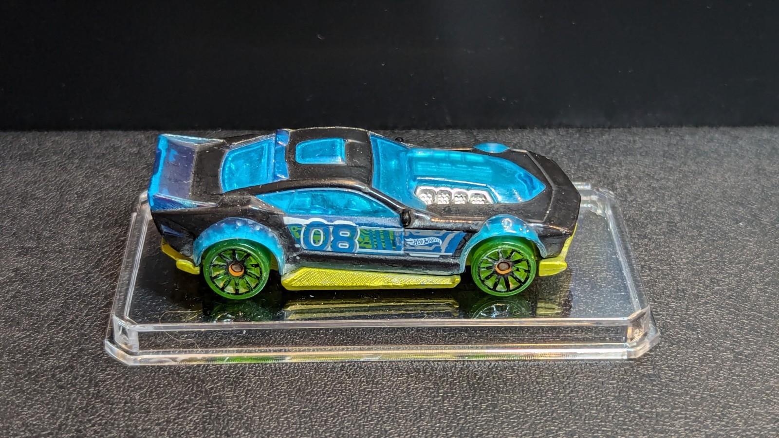 2013 Hot Wheels HW Race #173 Drift Rod Black and Clear Blue
