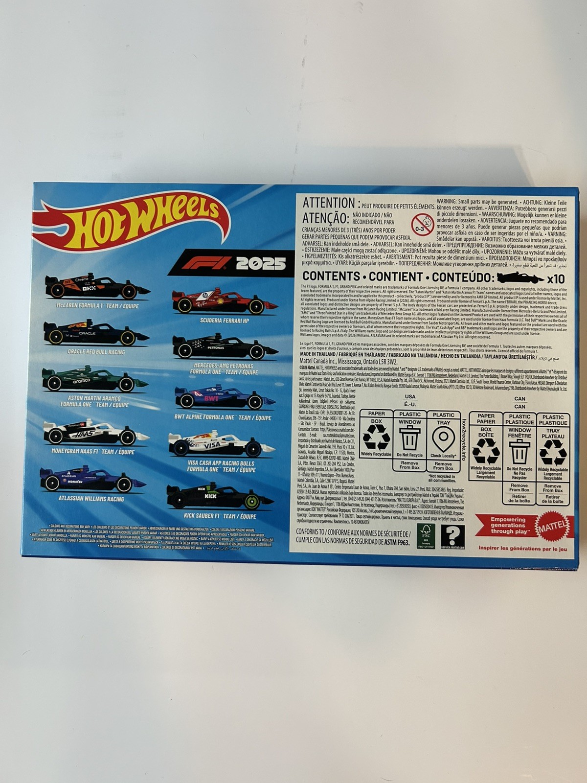 New 🔥 Hot Wheels Formula 1 2025 Racing Team 10-Pack New Ferrari F1🔥