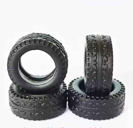 Off-Road Rubber Tires 1 Set For 1/64 Scale Real Rider Wheel Custom Restoration