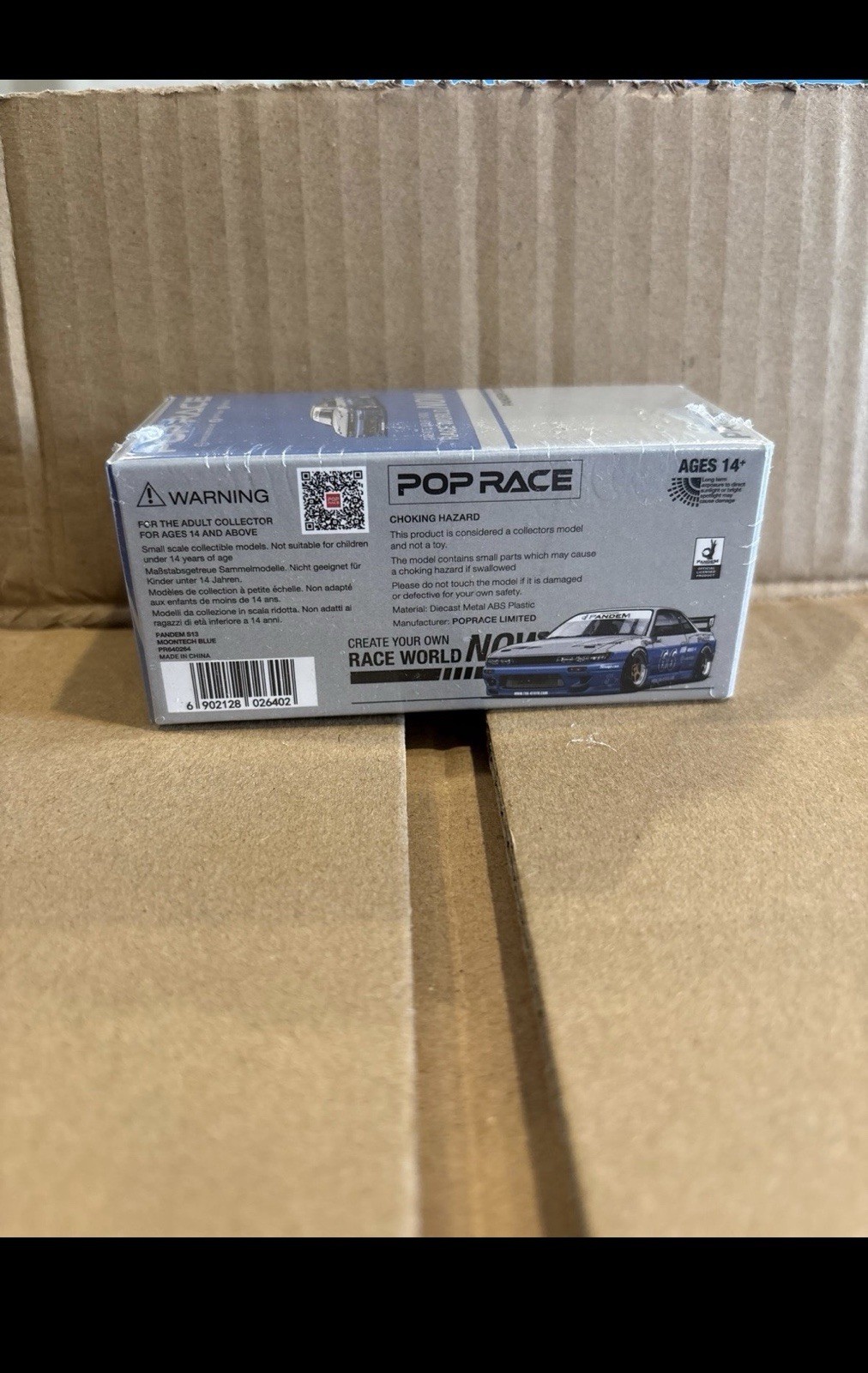 Pop Race 1:64 Nissan Silvia Pandem S13 Moontech Blue #264