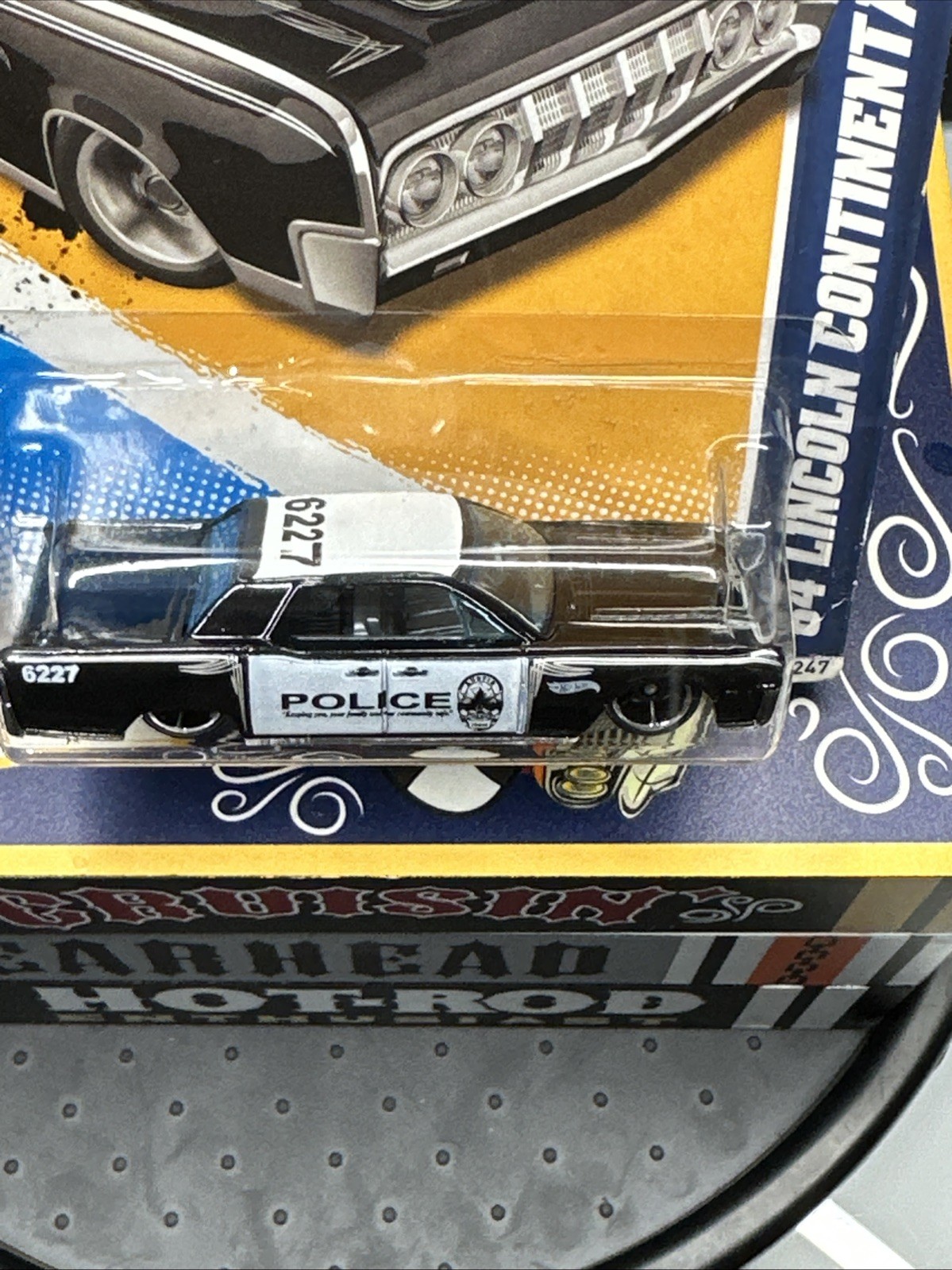 Hot Wheels HW Main Street 1:64 1964 Lincoln Continental Police Black White