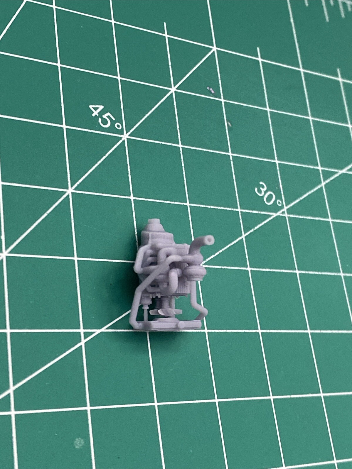 1/64 Turbo Diesel Engine For Diecast Scale Customs Hotwheels Etc 3D Resin Print