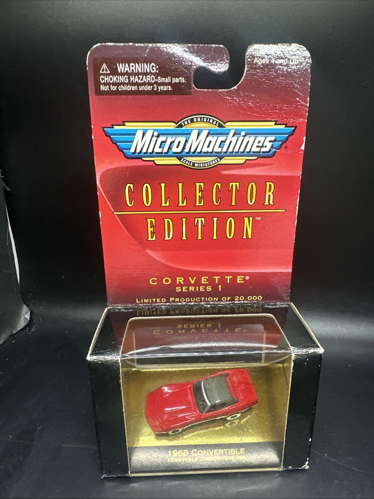 Micro Machines Corvette Series 1 1968 Convertible Removable Top 1998 RED Galoob