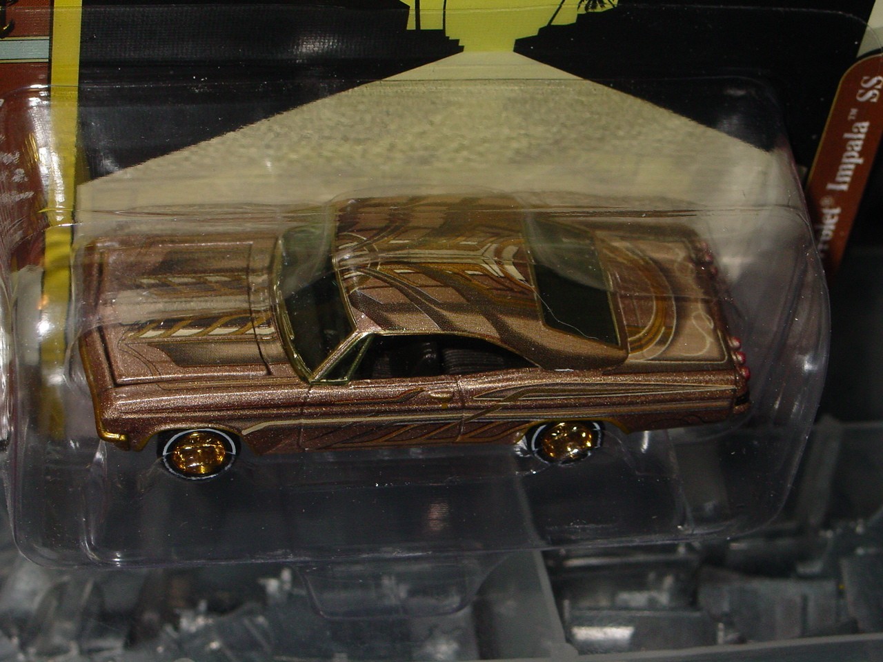 JOHNNY LIGHTNING 1965 CHEVY IMPALA SS CUSTOM LOWRIDER CAR -Bronze, MIP 1/2496