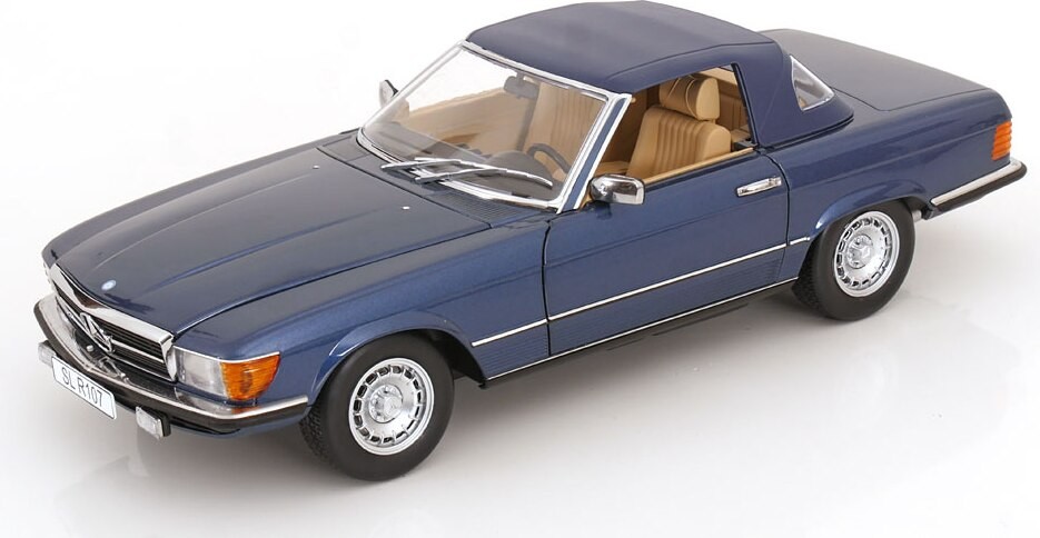 1985 Mercedes 450 SL R107 Blue Metallic in 1:12 scale w/Removable Soft Top