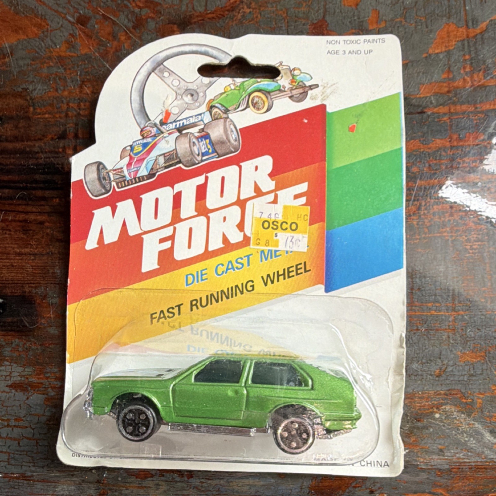 Motor Force Diecast BM 3231 Green Car Fast Running Wheel Ages 3-4 Years