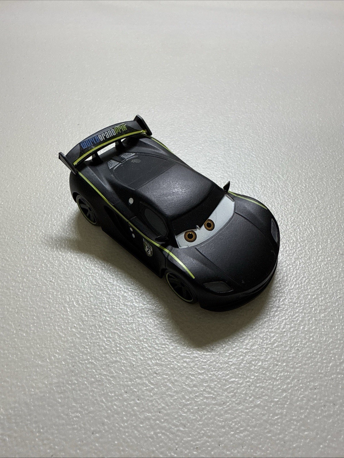 Disney Pixar Cars Lewis Hamilton Diecast Car Mattel Black And Yellow