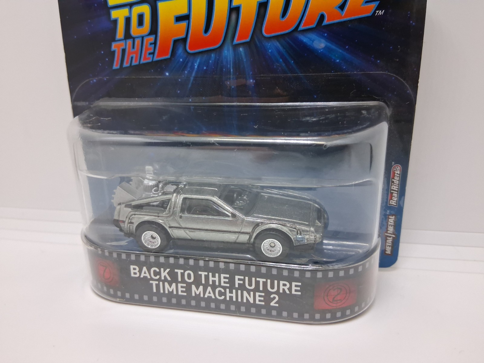 Hot Wheels Back to the Future Time Machine 2 FLD13 50th Anniversary 1:64 Diecast