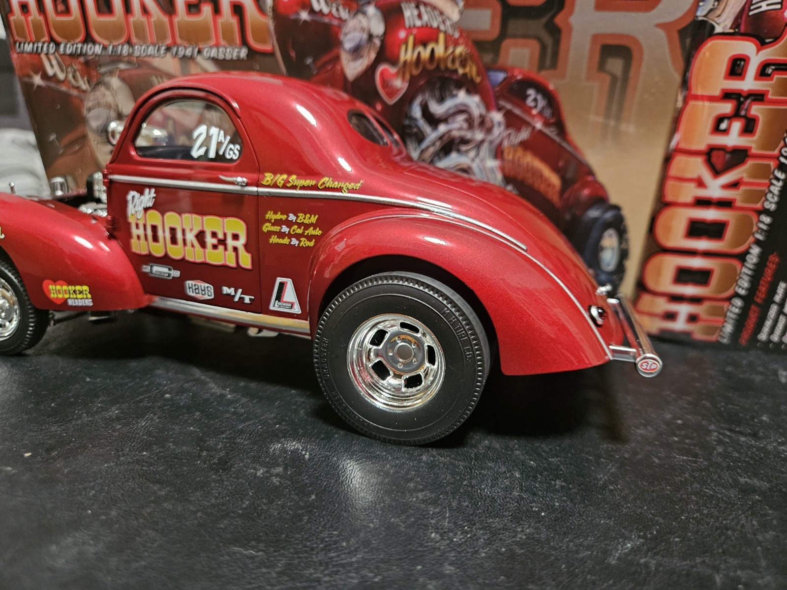 Acme 1:18 1941 WILLYS GASSER HOOKER HEADERS HOLLEY NHRA DRAGSTER A1800910. NEW!