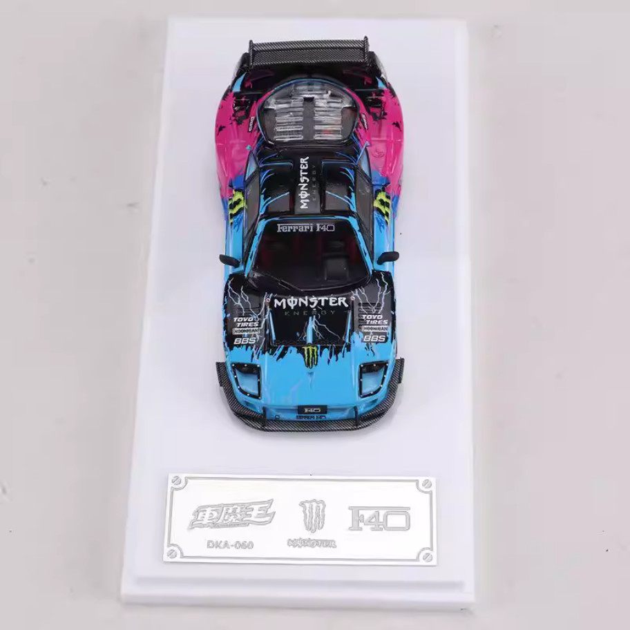Car demon 1:64 Ferrari F40 LBWK talons painted alloy car model collection