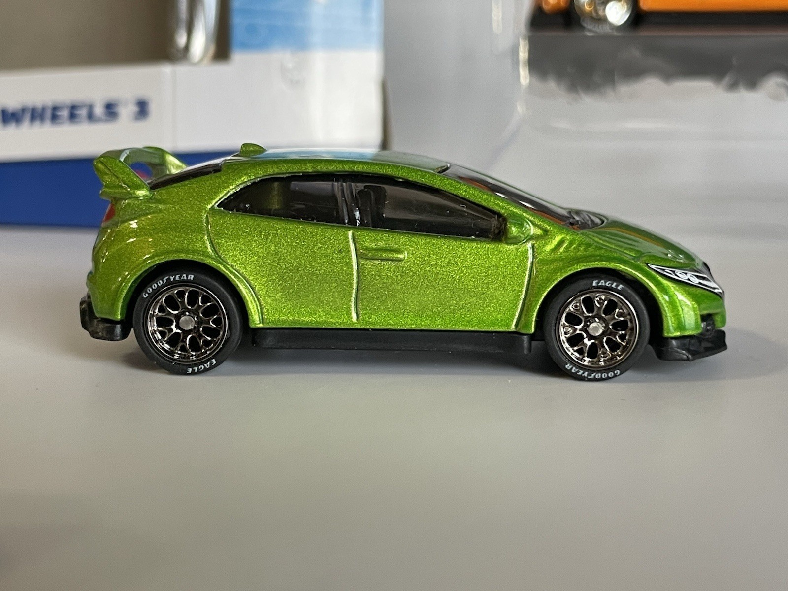 Hot Wheels Ronin Run Honda Civic Type R + CUSTOM 3 Pack (wheel swaps)