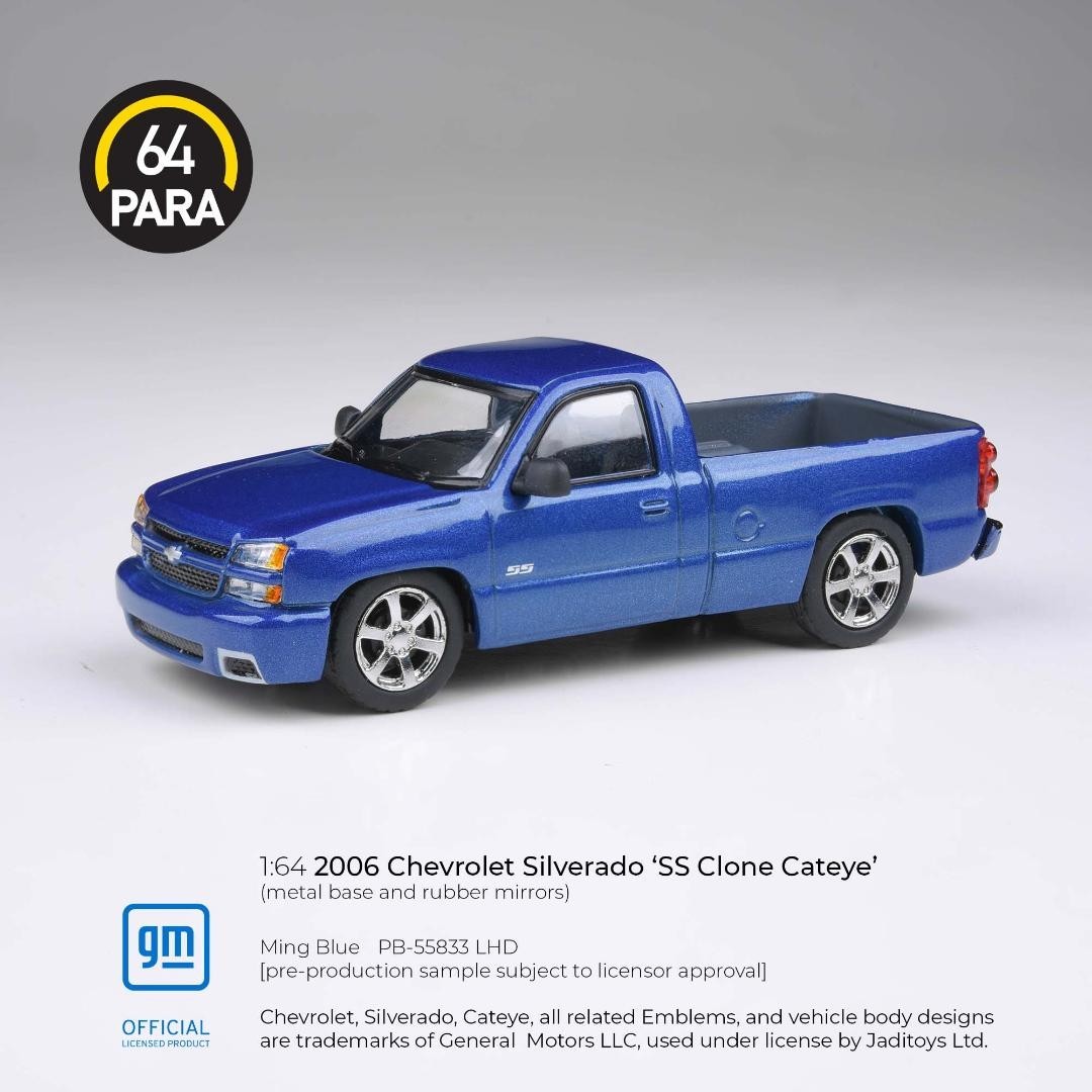 Para 64 2006 Chevy Silverado SS Ming Blue 1/64 In Stock!