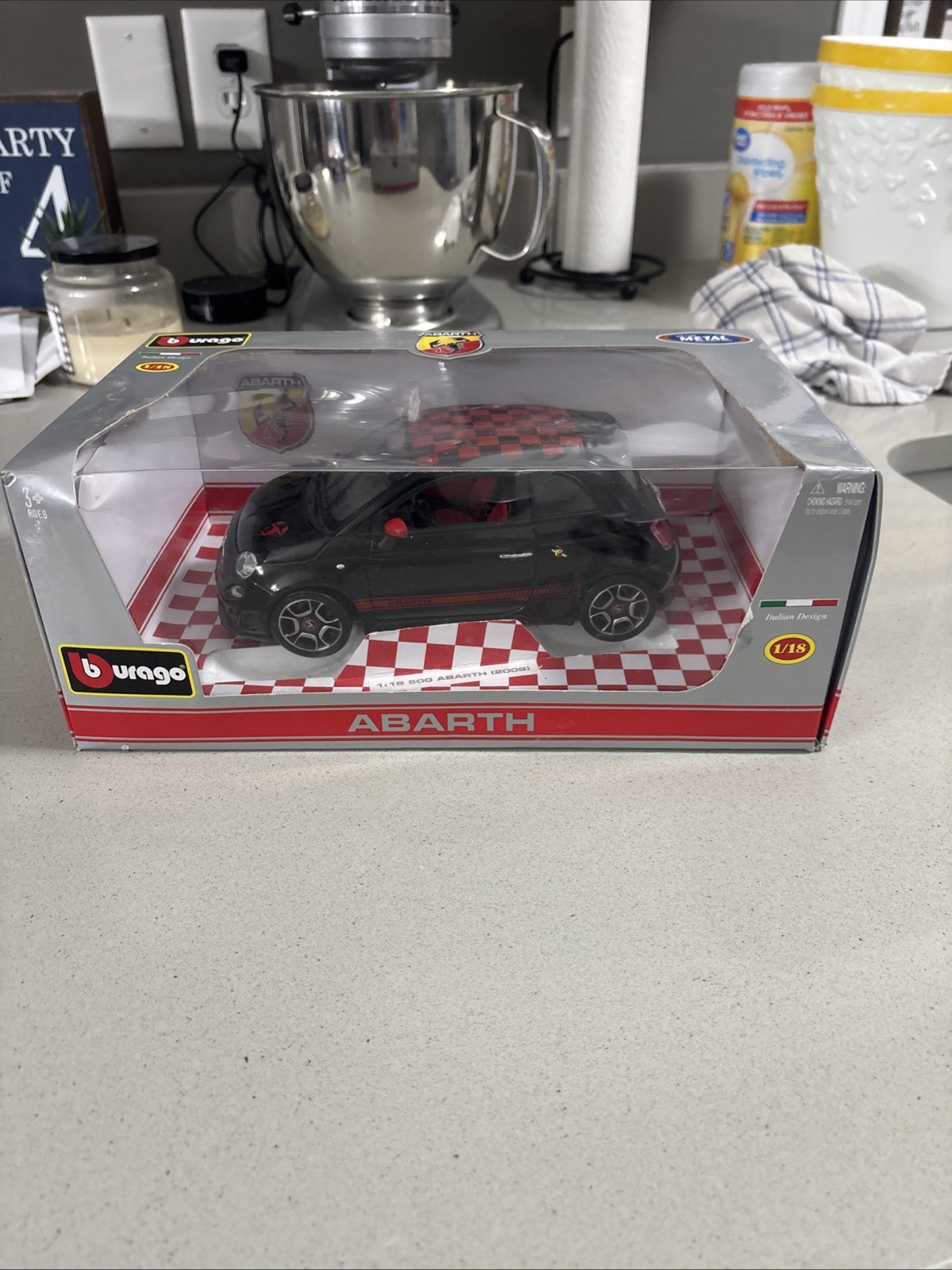 1/18 Abarth 500 ABARTH500 Dealer Officially Licensed Black 2008