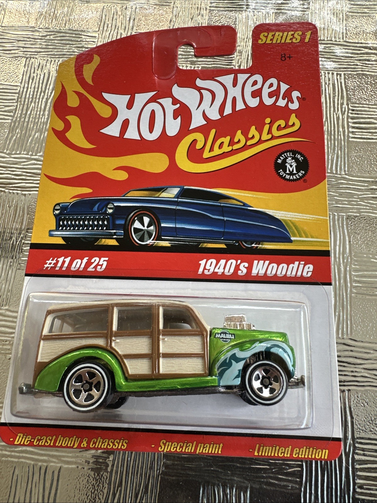 Hot Wheels Series 1 Classics 1940s Woodie Lot Of 6 Different Colors- Metal Base!
