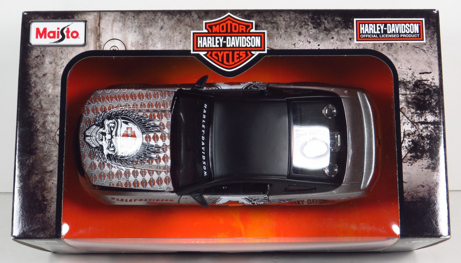 Maisto H-D Custom 2011 Ford Mustang GT Harley Davidson Silver & Black HD 1:24
