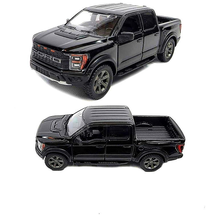 5436) Kinsmart 2022 Ford F-150 Raptor 1:46 Diecast Truck 5 inch BLACK color.