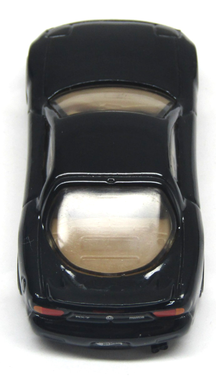 Hot Wheels 1995 Mazda RX-7 Gloss Black Tan Interior 1:64 Diecast 2017