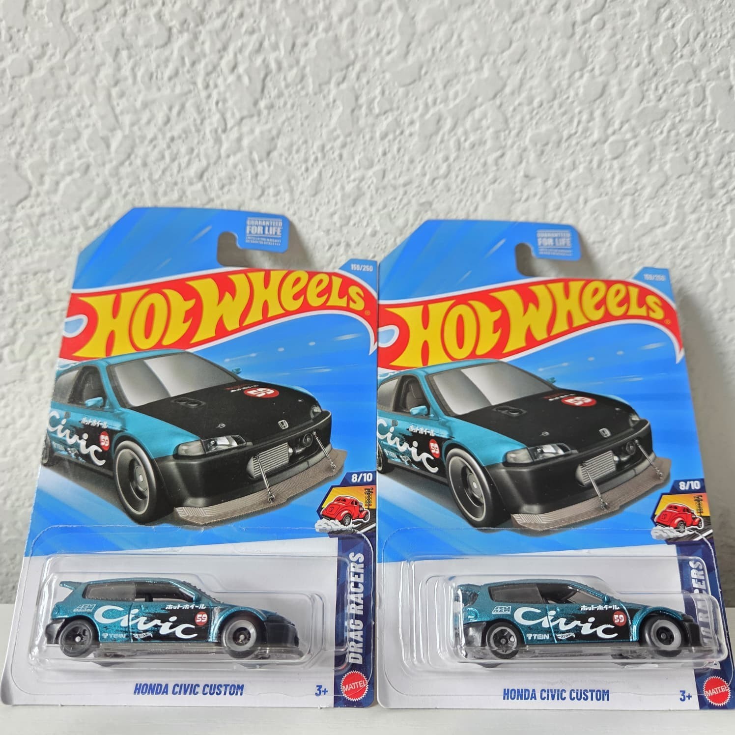 2026 Hot Wheels Drag Racers Honda Civic Custom Set of 2