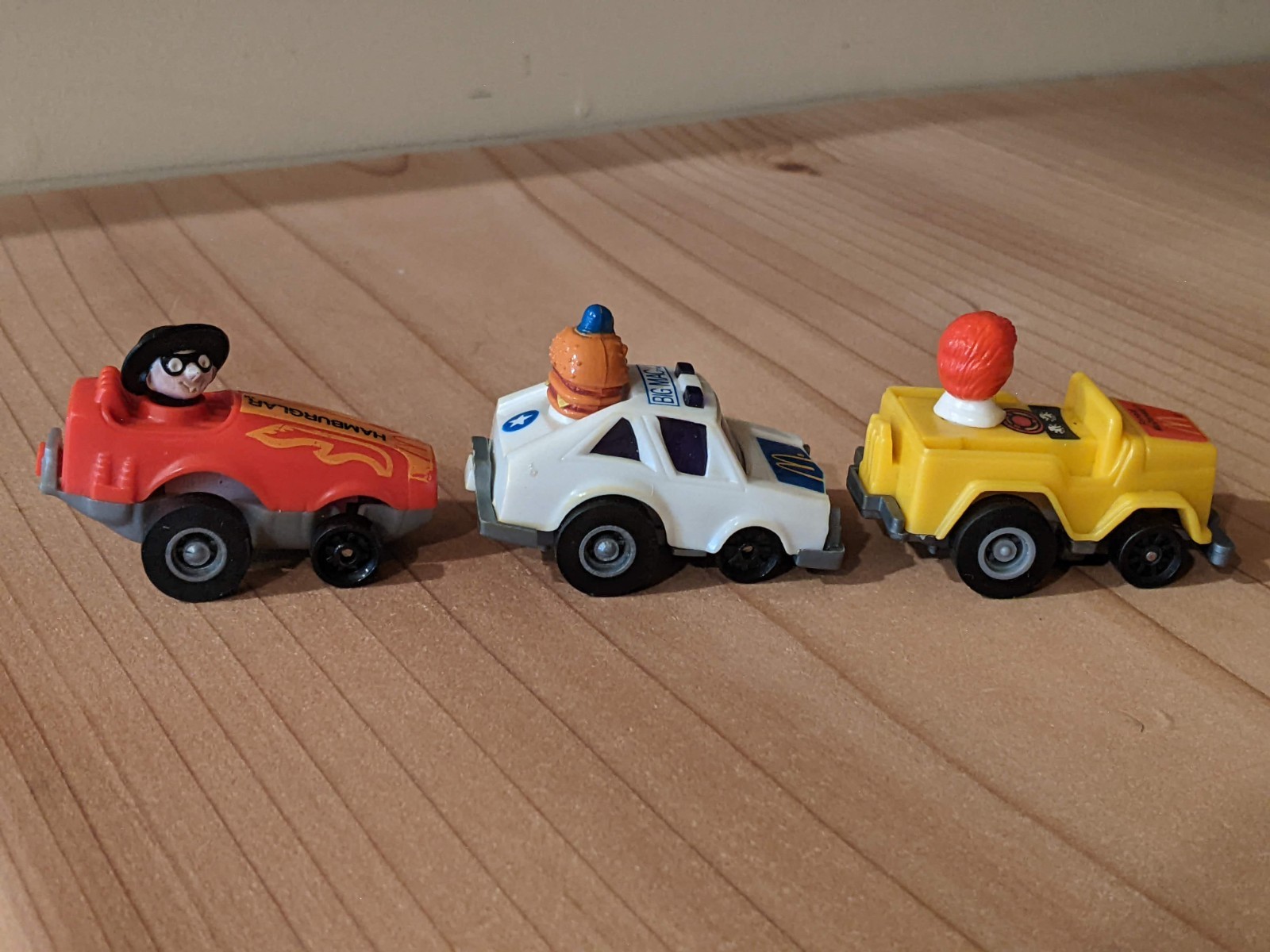 VTG Lot of 3 1984 McDonald’s Happy Meal Penny Racer Big Mac Ronald McDonald Work