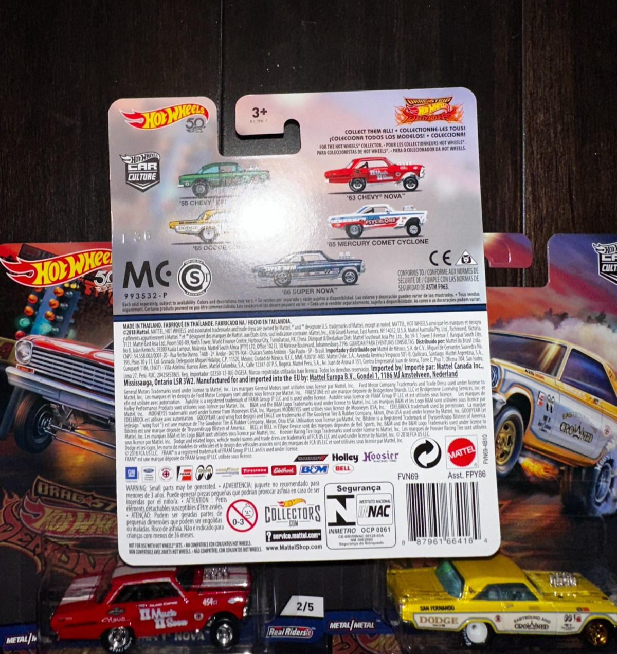 Hot Wheels Car Culture Drag Strip Demons Complete 5 Car Set 55 Chevy Bel Air …
