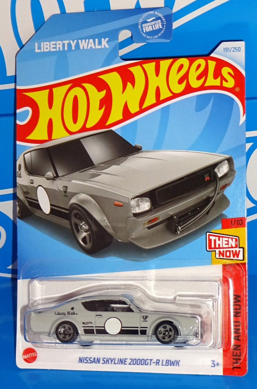 Hot Wheels 2024 Then And Now Series #191 Nissan Skyline 2000GT-R LBWK Gray