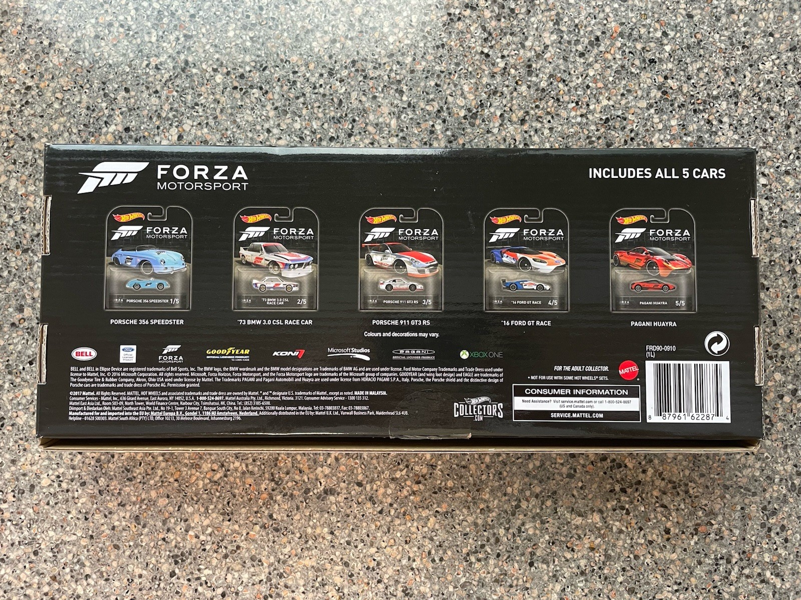Hot Wheels Forza Motorsport 5 Car Premium BoxSet Diecast Porsche 911 Ford GT BMW