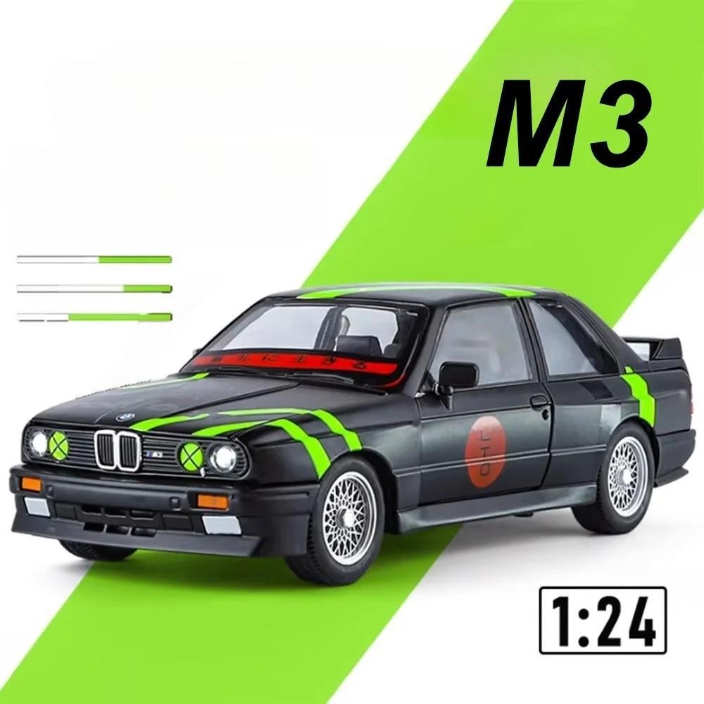 1:24 BMW M3 E30 1988 Mpower Alloy Diecast Sound & Light Car Model Toy Gift NEW
