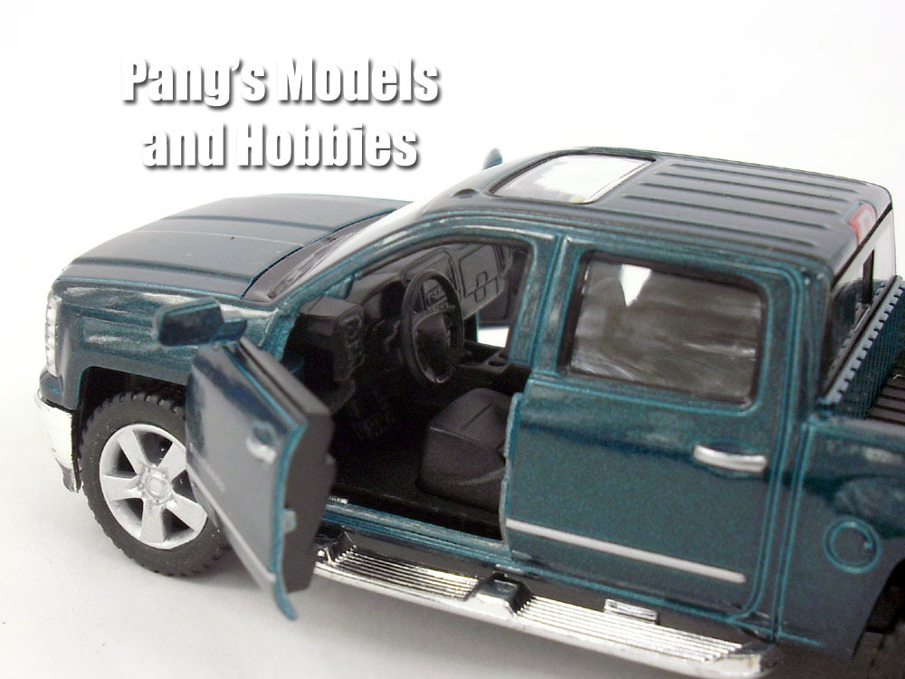 Chevy Silverado (2014) LTZ Crew Cab 4×4 1/46 Scale Diecast Metal Model – GREEN