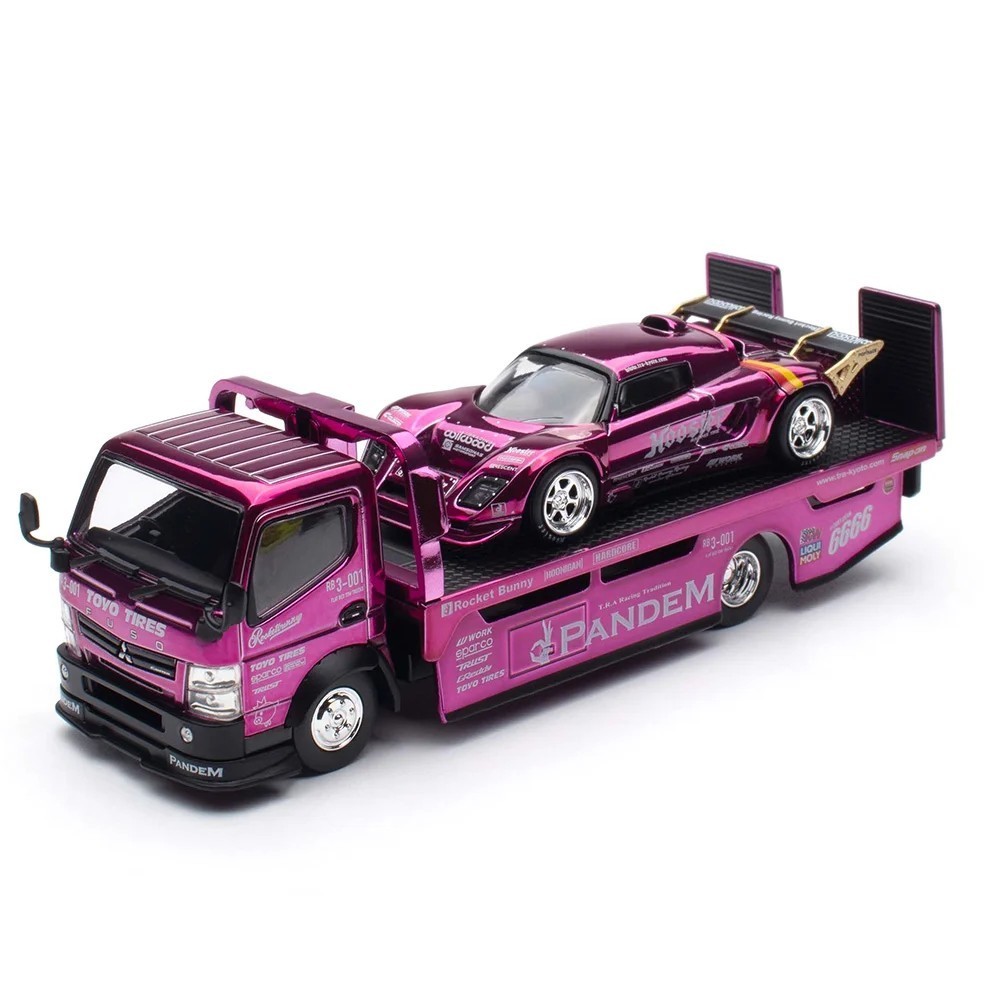 Pop Race 1:64 Pandem Lotus Elise Pandem Truck Box Set Purple Chrome HEC 2026