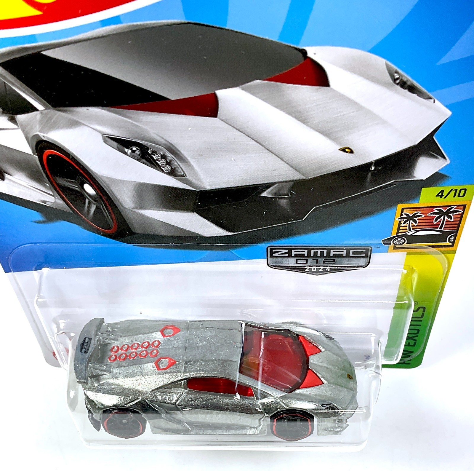 Hot Wheels Lamborghini Sesto Elemento Zamac, Baby Blue, Lot of 2X Exotics