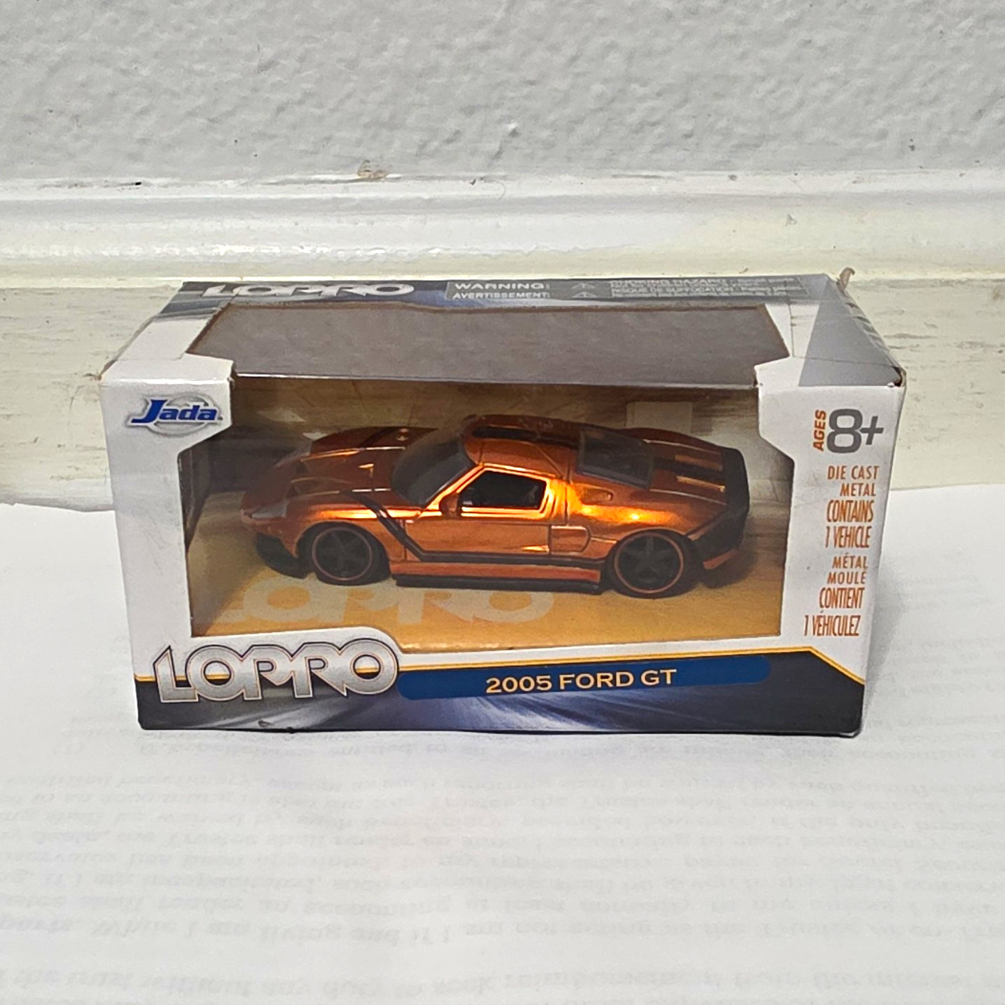 Jada LoPro 1:64 2005 Ford GT Diecast Car Orange/Black Unopened Box