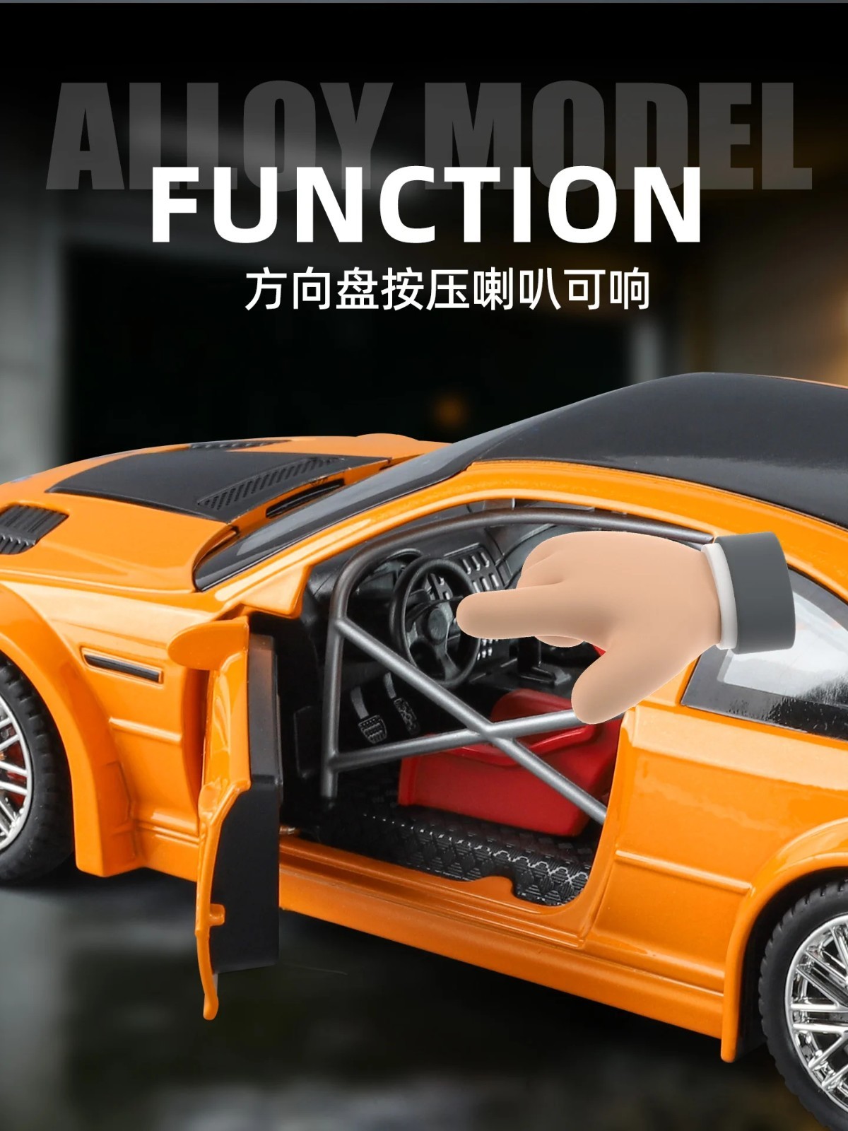 1:24 BMW M3 GTR E46 Diecast Model Sound Light Alloy Racing Car Collectible Gift