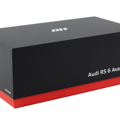 AUDI RS6 Avant GT 2021 Arkona White / Black-Orange Livery 1/18 w/Case MotorHelix