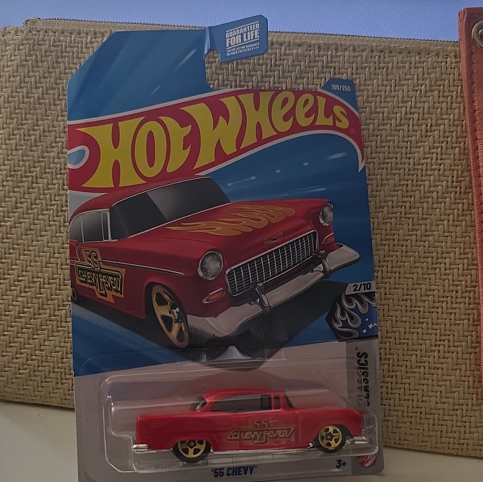 Hot Wheels Cool Classics ’55 Chevy 1:64 Diecast Red/Gold Unopened