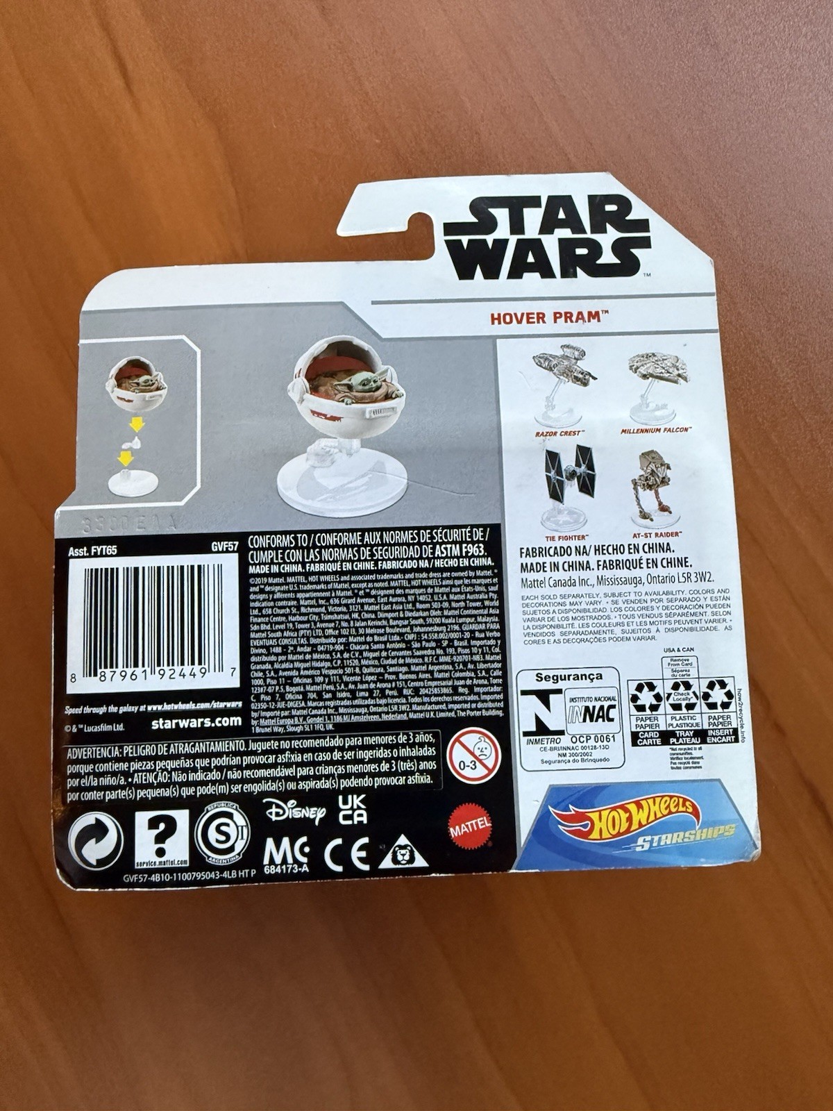 Hot Wheels Starships Star Wars THE CHILD HOVER PRAM Grogu Baby Yoda Ship